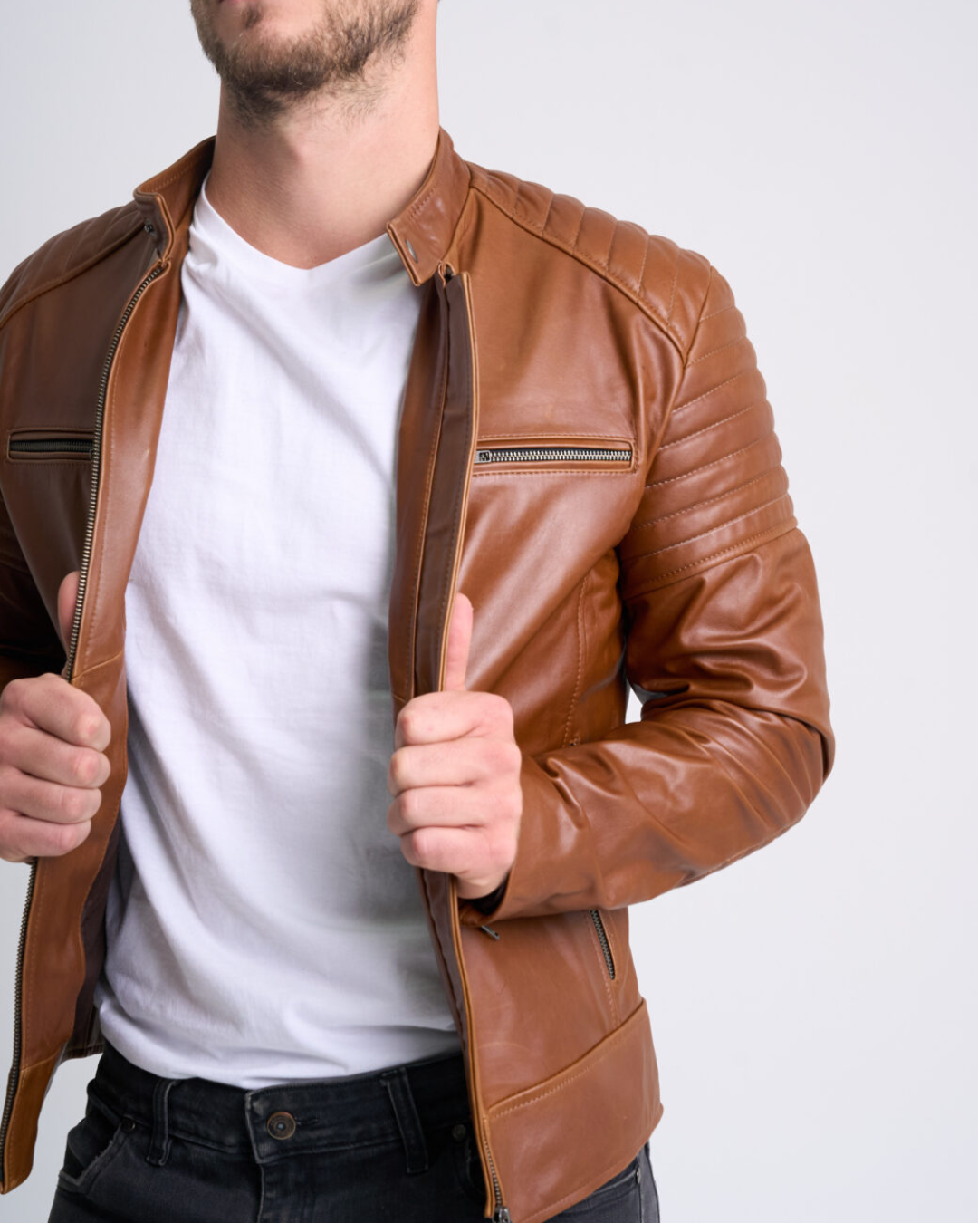 Chaqueta De Piel Tacto-Seda