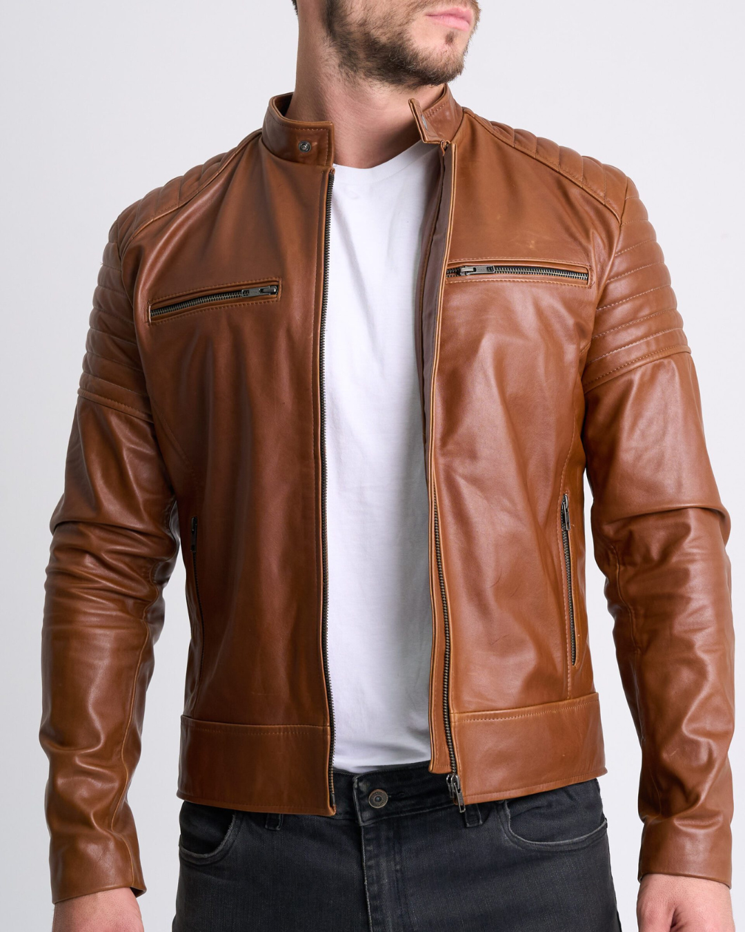 Chaqueta De Piel Tacto-Seda