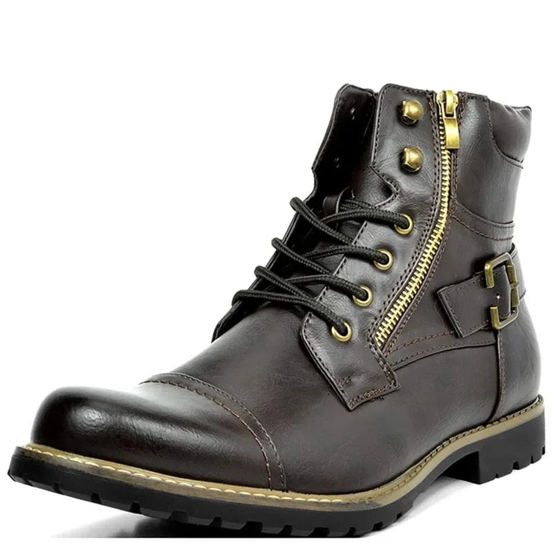 Botas Piel Cordones Confort-Diario