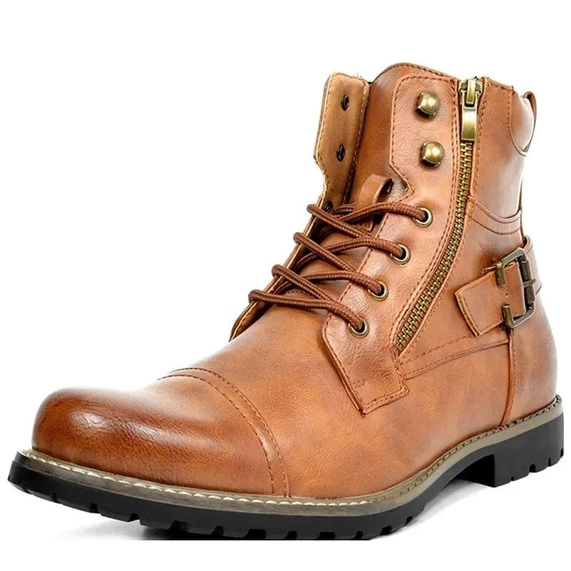 Botas Piel Cordones Confort-Diario