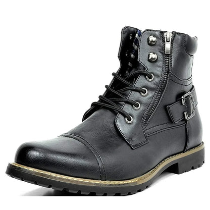 Botas Piel Cordones Confort-Diario