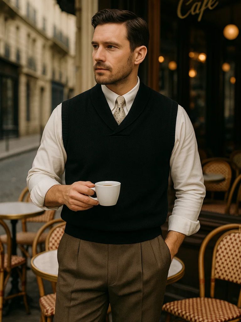 Chaleco De Punto Elegancia-Atemporal